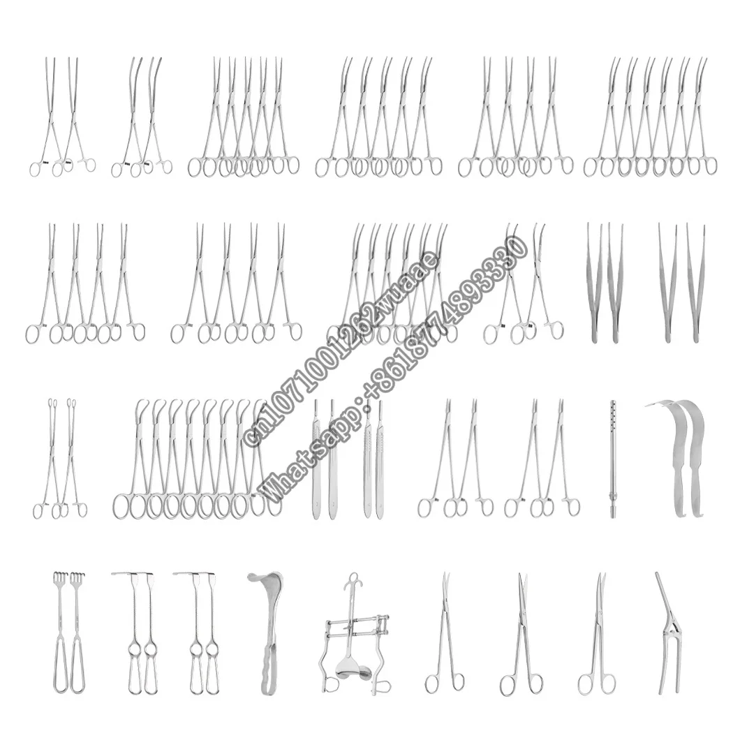 Class I Non-active 77pcs Abdominal Surgery Medical Laparotomy Surgical Instruments Set