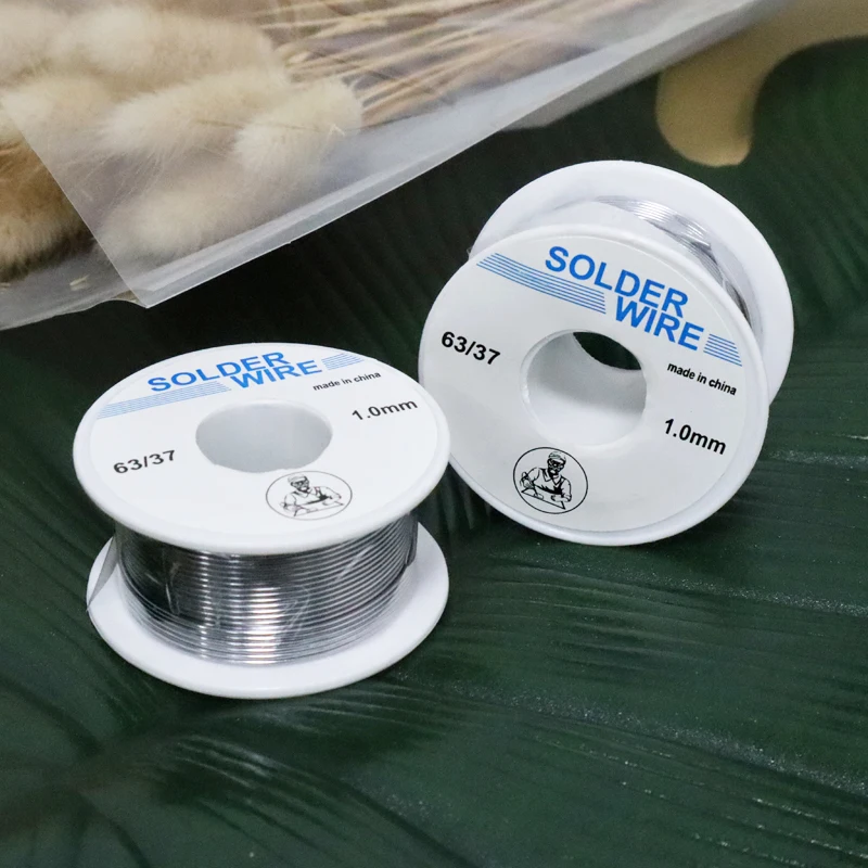 Solder Wire 50g 1.0mm/0.8mm  Flux Rosin Core Weldring Tin Lead Roll Soldering Wire Tin Melt Rosin Wire Roll No-clean FLUX 2.0%