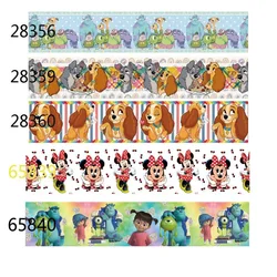 5Yards Disney Cartoon Grosgrain Ribbon for Hairbow Holiday  DIY Craft Materials