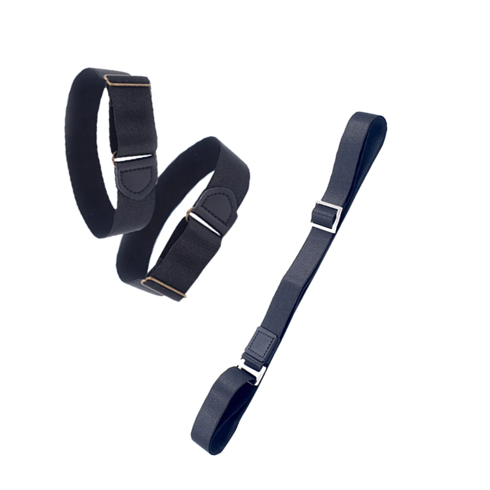 

2 .5cm Non-slip Anti-wrinkle Straps Unisex Shirt Stays Adult Black Adjustable Length Durable Material Comfortable Wear Shirt