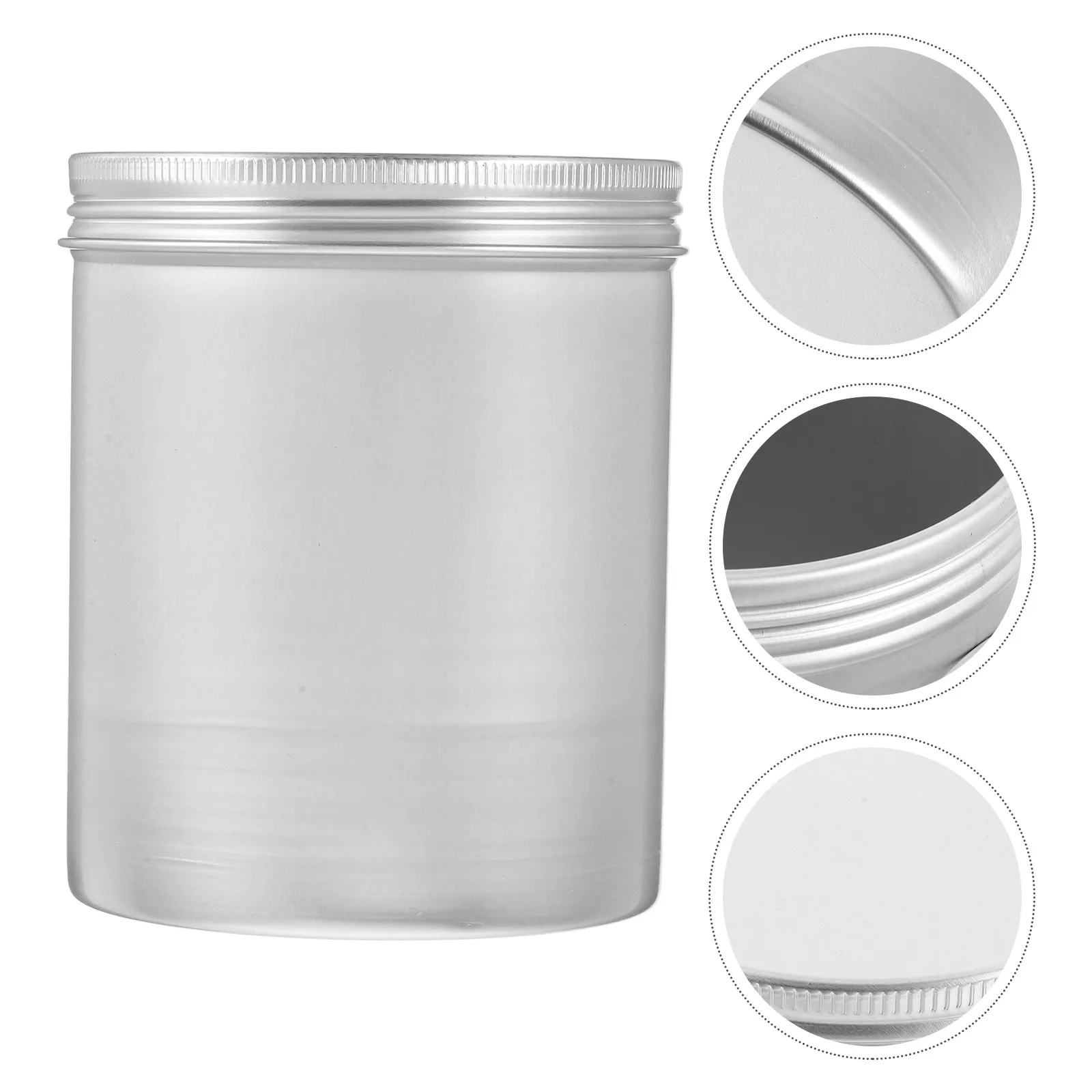 

Airtight Tea Canister 500ml Silver Aluminum Storage Container for Coffee Sugar Loose Tea Matcha Multifunctional Pantry Organizer