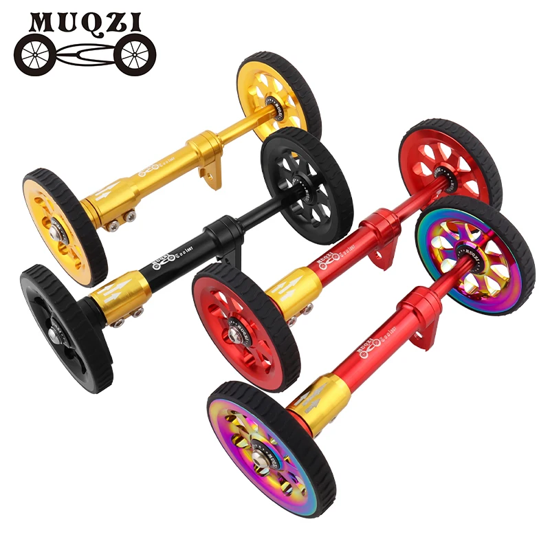 MUQZI Easy Wheel 82mm Ceramic Bearing Easywheel For Brompton Folding Bike Extension Rod Telescopic Block