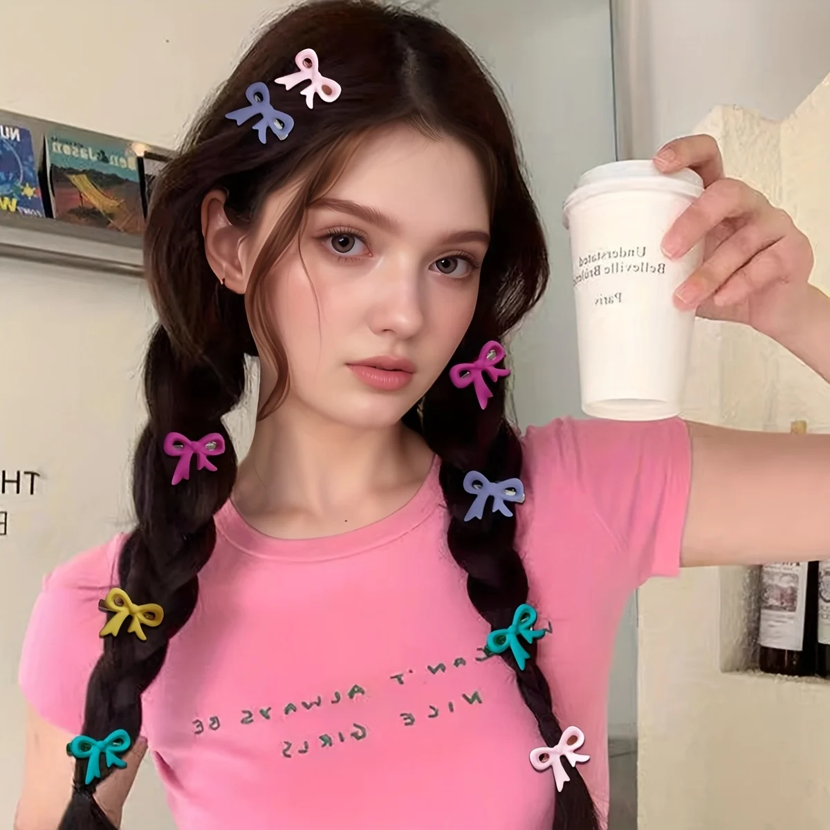 

20Pcs Women's Models Fashionable and Cute Bow Hair Clips and Duckbill Clips Recommended Gift Hair Accessories