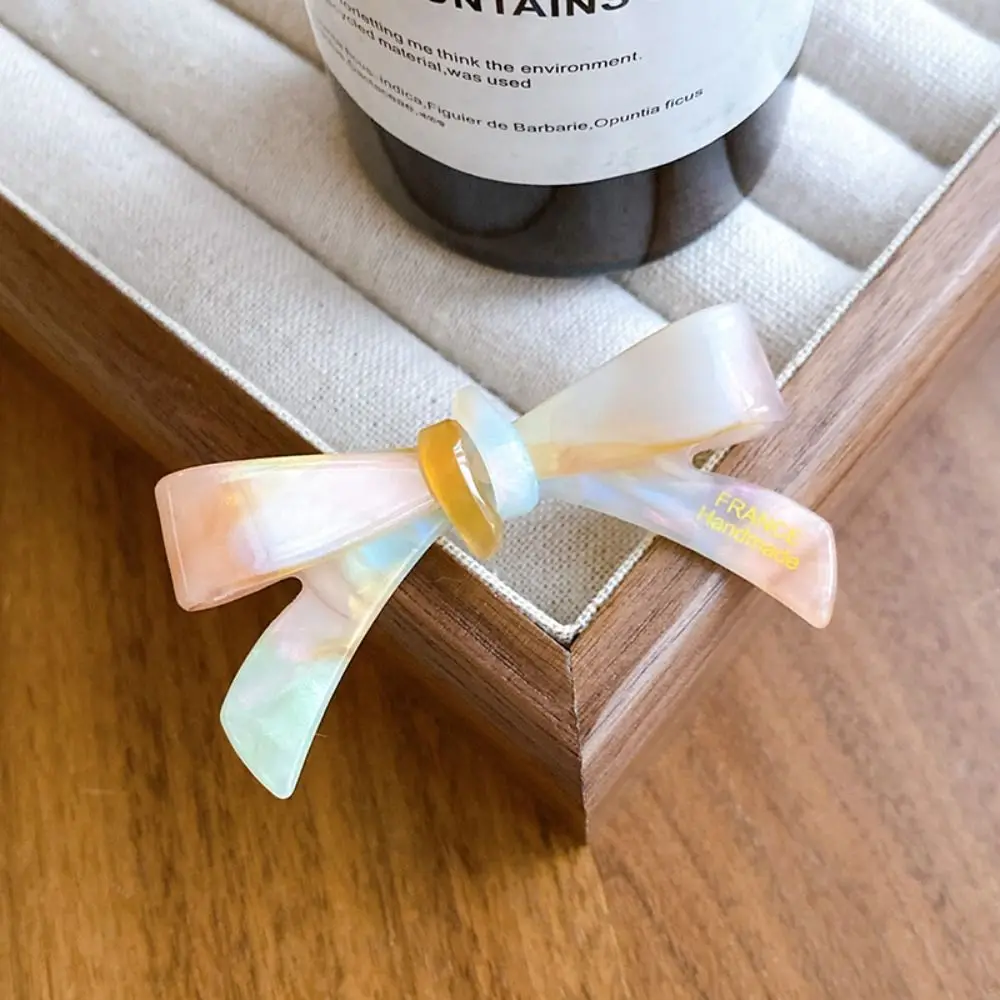 Casual Acetic Acid Butterfly Knot Hair Clip Sweet Fashion Duckbill Clip Elegant Bowknot Hairclip For Women Girls