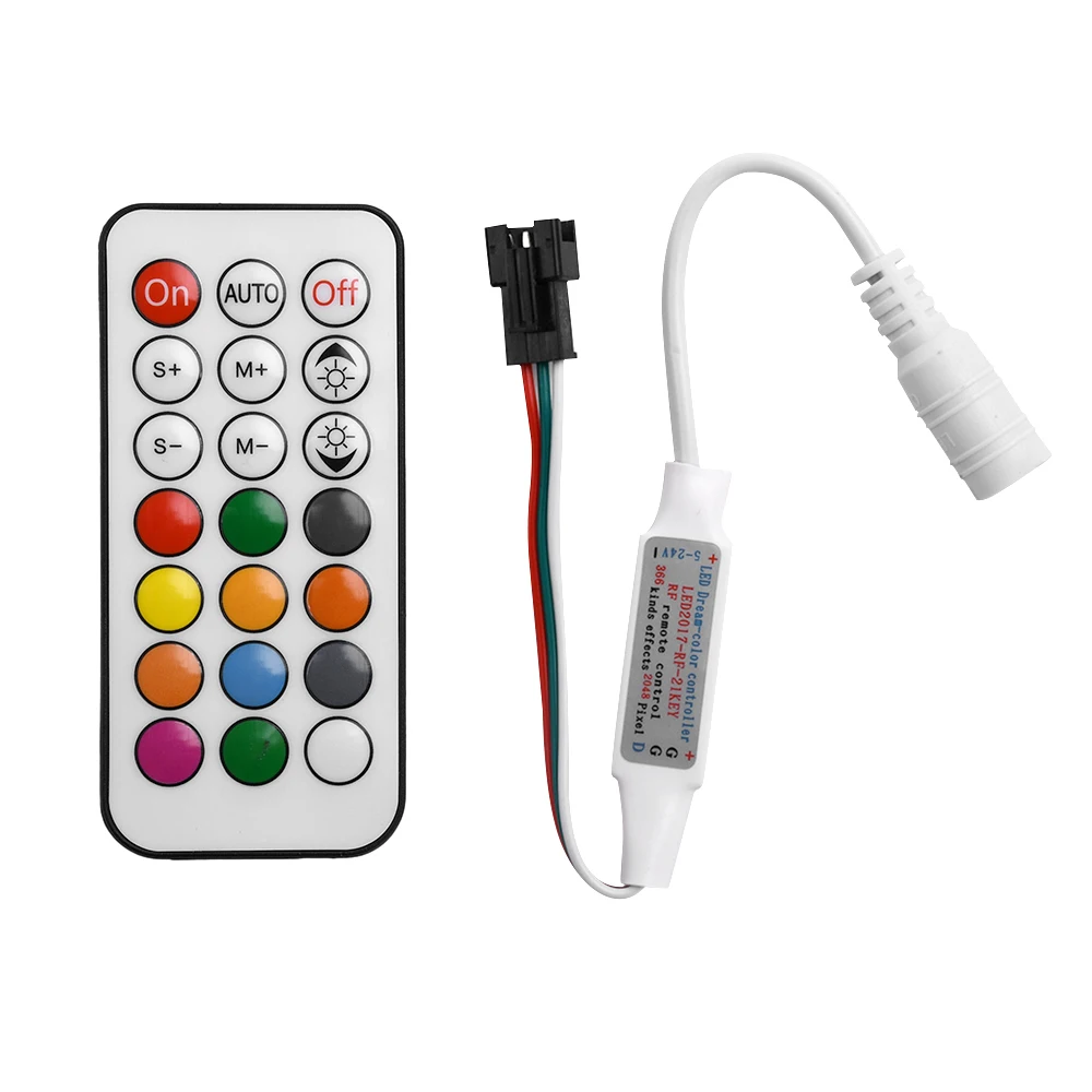 DC5-24V 21 Keys Color LED Strips Controller Mini LED Controller RF Wireless Remote Control 3Pin Strip Light Controller