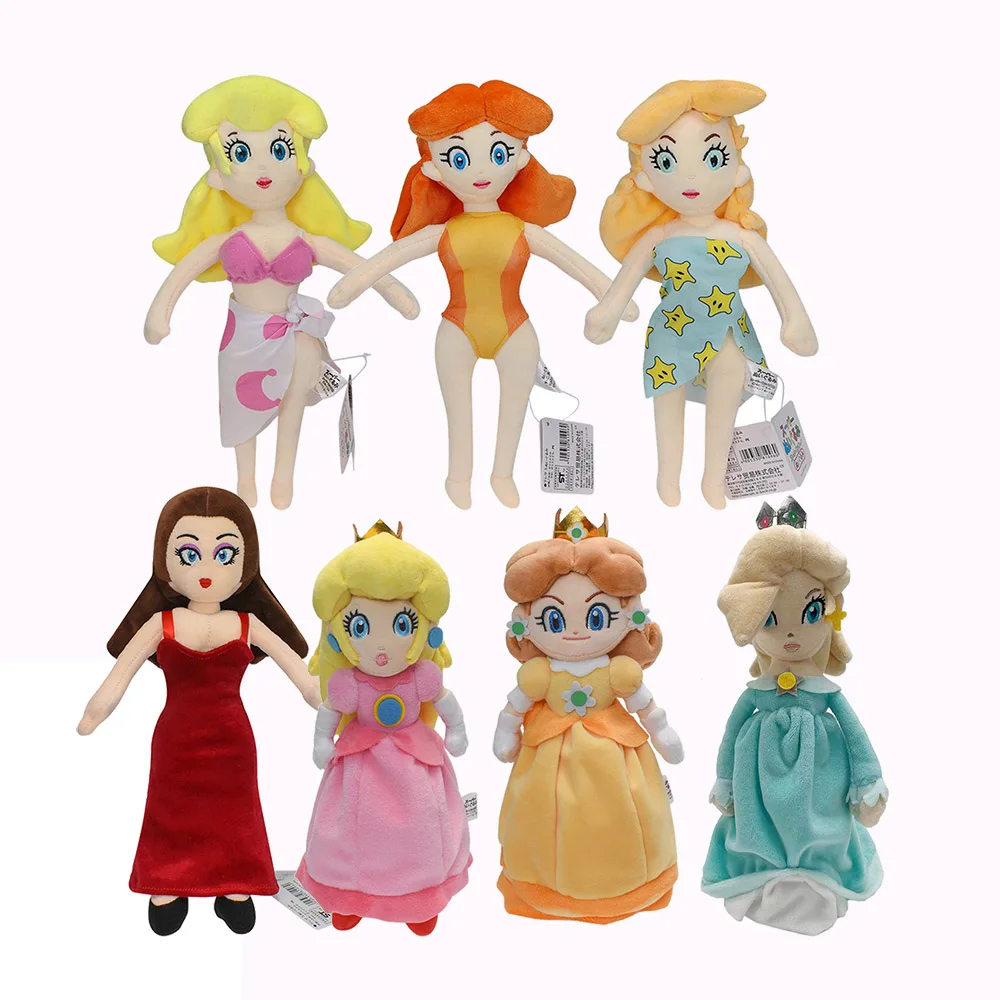 Nuevo Peluche de Juguete de Peluche de Daisy Peach, Rosalina, Ponytail Princess, Huge Wiggler, Pokey, Sanbo, Cactus, Yoshi, Petey, Toad, Piranha, Boom Pom