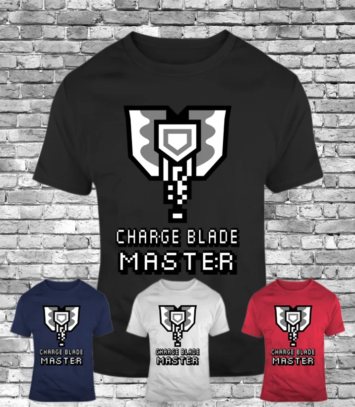 Charge Blade Master Monster Hunter World game funny men's t-shirt iceborne tee