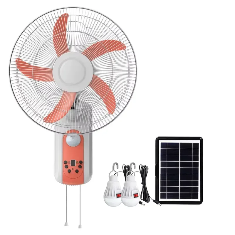 USB Multifunction Electric Solar Fan Desktop Wall Floor Rechargeable Air Circulation Home Cooling