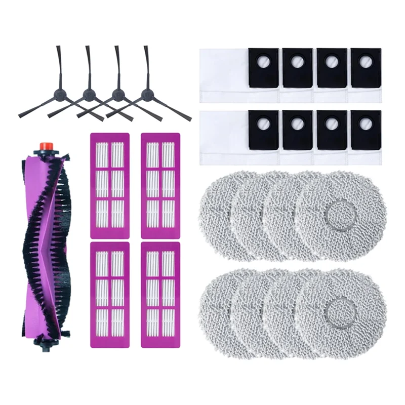 SANQ 25 uds para Eureka J15 Pro Ultra repuestos de aspiradora Cepillo Lateral principal filtro Hepa paño de mopa bolsa de polvo