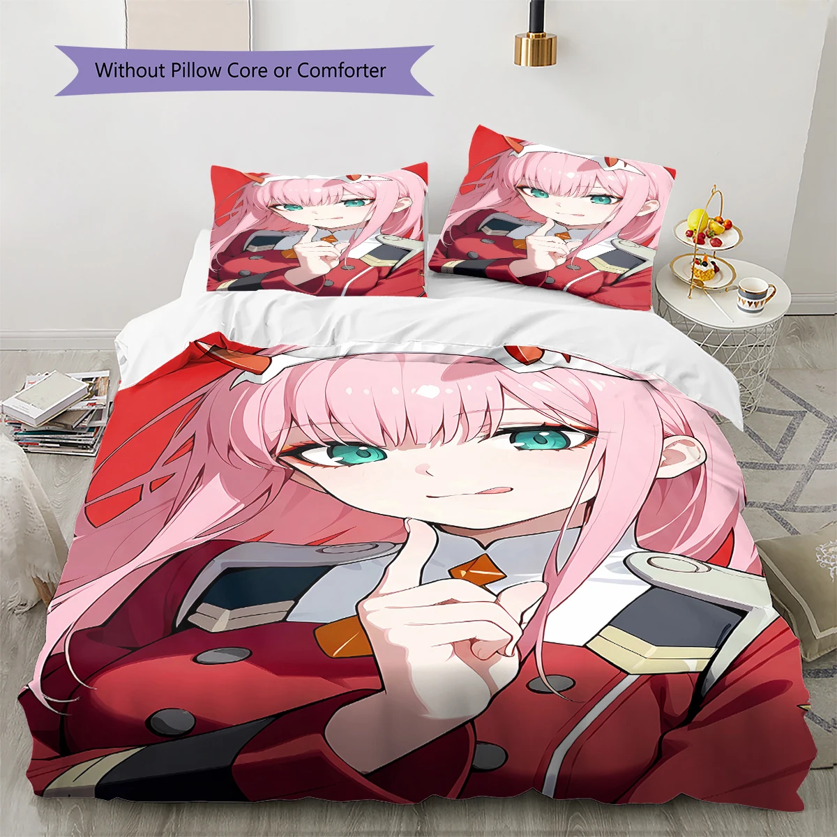 Darling in the Franxx Duvet Cover Soft Cozy, Kids Bedding Gift Set, Size Different Sizes -HE9