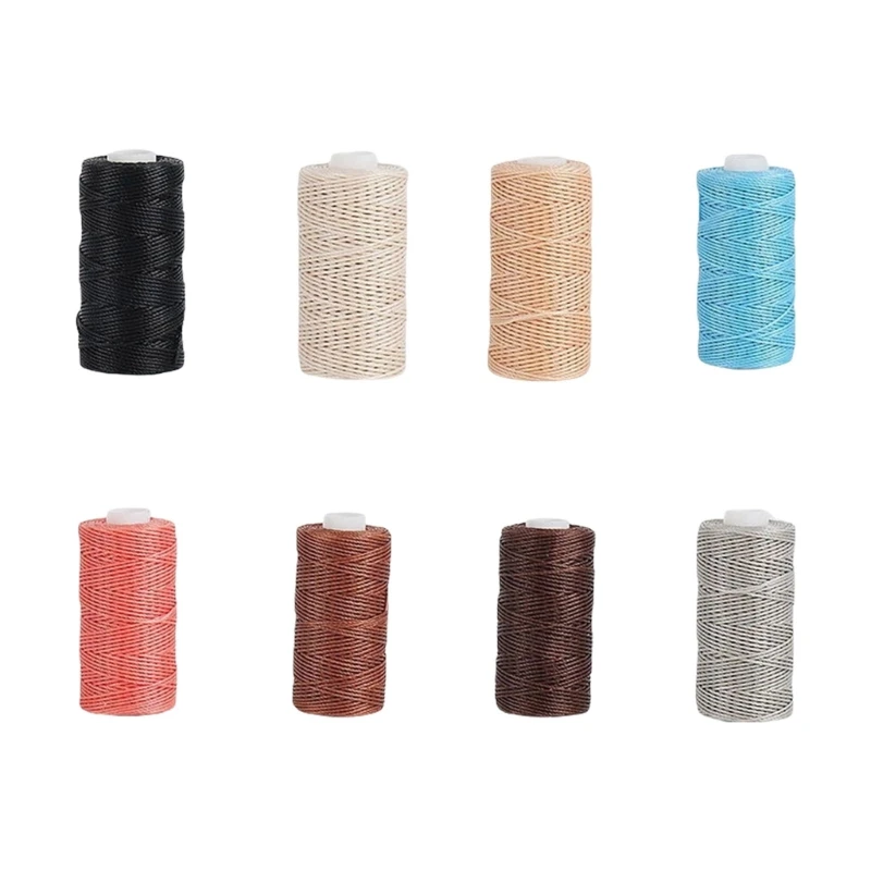 

12/15 Colors Waxed Polyester Cord Crafting Cord Sewing Rope Polyester Waxed String Waxed Thread Suitable for Leatherwork