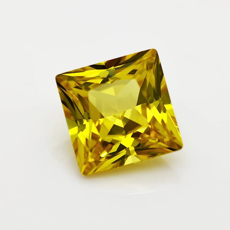 

Выращенный в лаборатории желтый сапфир, драгоценный камень, огранка принцессы, желтый цвет, лабораторные сапфировые бриллианты с сертификатом AGL на выбор