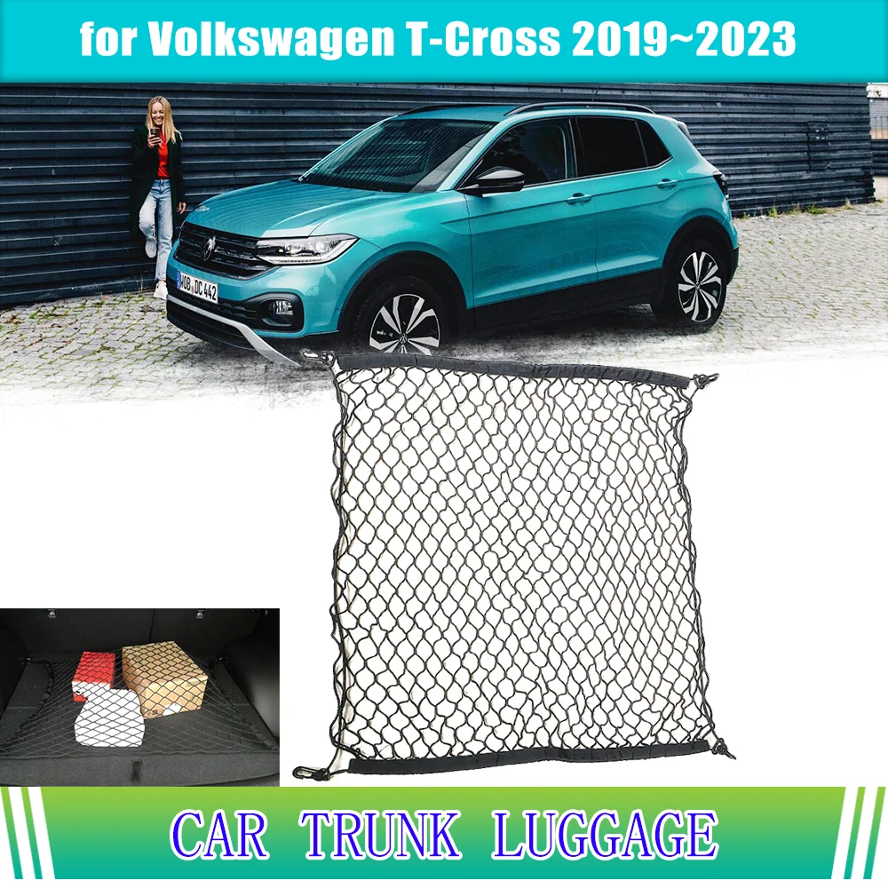 

Багажник автомобиля для Volkswagen VW T-Cross Taigun C11 R-Line 2019, органайзер для хранения, эластичная сетка, карманный аксессуар