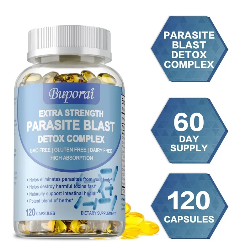 Parasite Blast Detox Complex - Supports Intestinal Health, Eliminate Parasites, Cleanse The Intestines, Enhances Immunity