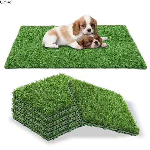 10Pcs 12x12 Inch Realistic Grass Turf Tile Interlocking Grass Deck Tiles Turf Mat Grass Rug for Garden Lawn Patio Balcony