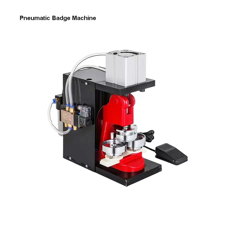 

Automatic Badge Machine Pneumatic Button Maker Badge Making Tool DIY Card Press With 1pc Mold