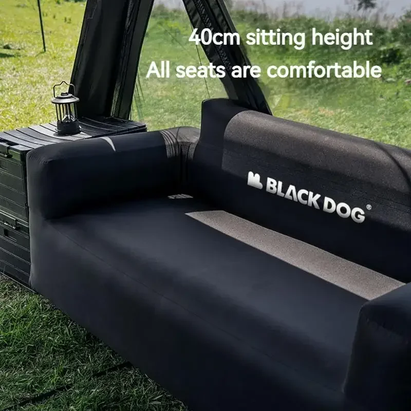 Naturehike BLACKDOG Air Sofa Camping Chair Inflatable Armchair Folding Couch Beach Tourist Double Seat Portable Waterproof Black