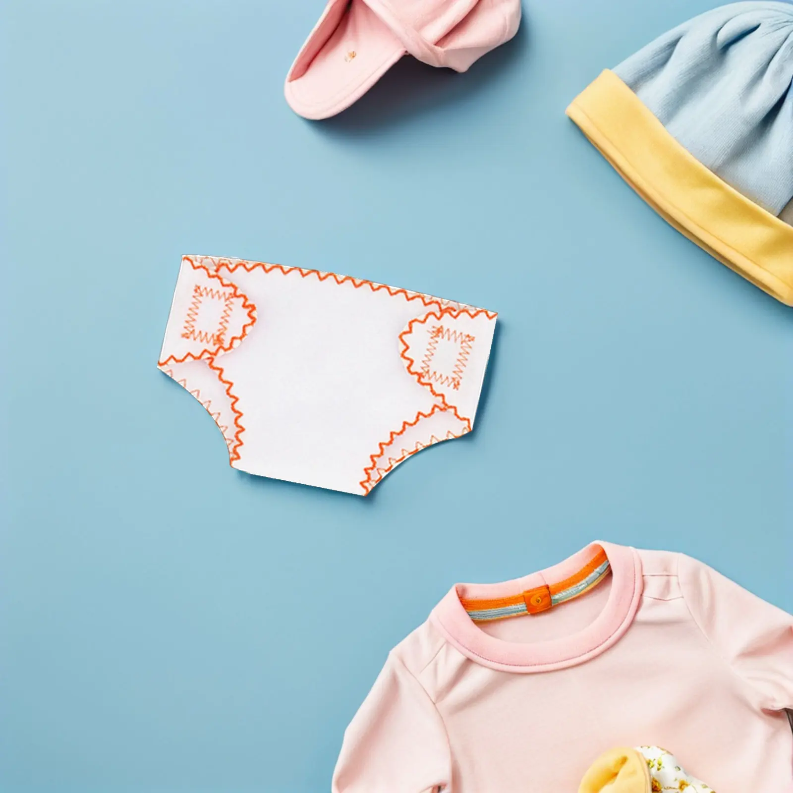 

4Pcs Baby Diapers Fabric Reusable Mini Clothes for 18 Inch Girl Pretend Play Care Accessories Baby Diapers Reusable