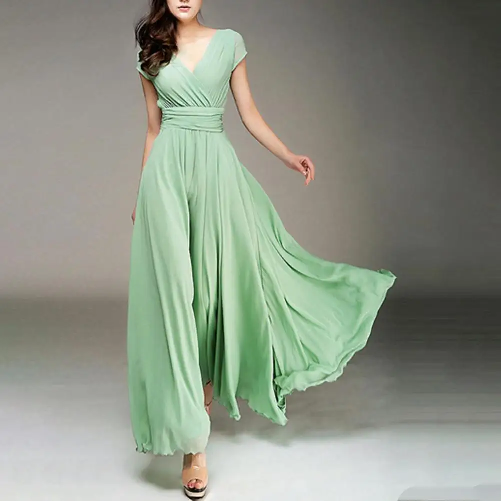 Fashion Dress Thin Breathable Ankle-length Women Summer Spring Slim Sundress for Street Wear