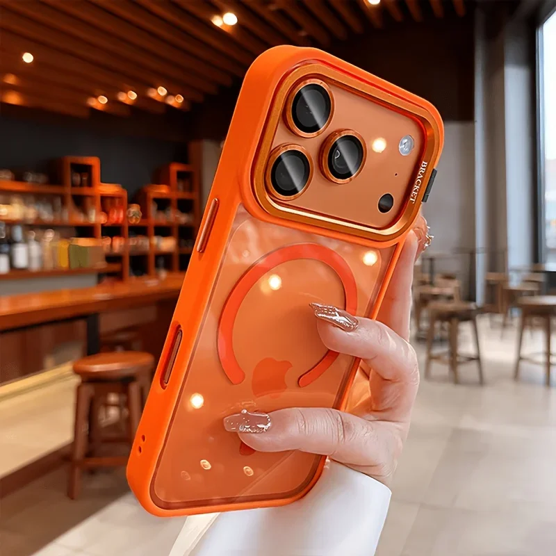 Luxuriöse Magnetische Metall-Ständerhülle mit Lanyard Kompatibel mit iPhone 18 Pro Max 17 16 15 14 13 Transparente Schutzhülle – Detail 8