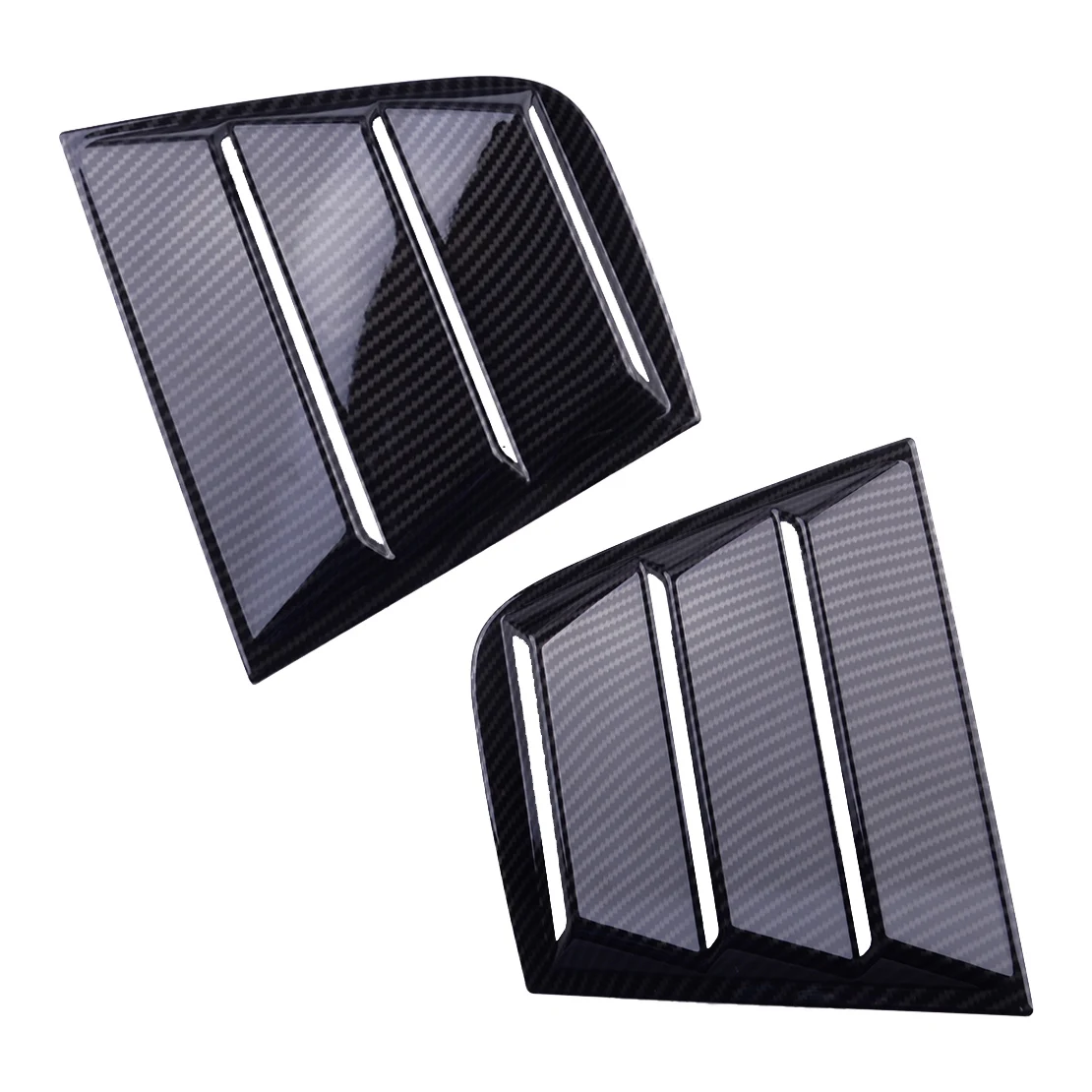 2pcs/Set Carbon Fiber Texture Side Window Louver Scoop Cover Vent Sun Shade fit for Dodge Charger 2011 2012 2013 2014 2015-2021