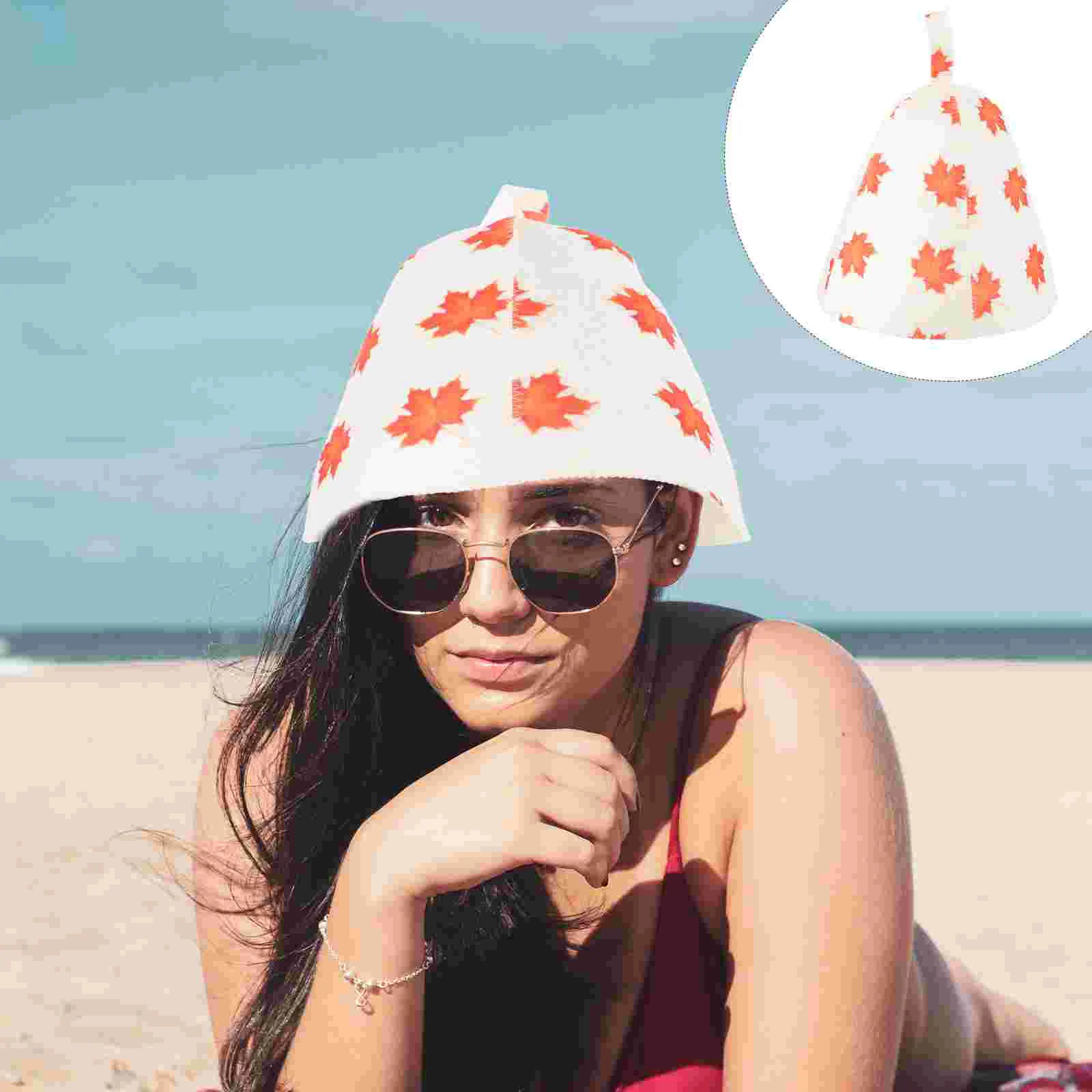 

Sauna Hat Absorbent Felt Hats Bath for Large Shower Cap Portable Women Practical Bathing Man