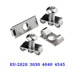 20/50PCS M6 M8 M12 EU Aluminum profile Elastic Fastener 2020 3030 4040 4545 Butterfly Fastener Built-in Connector Frame Assembly
