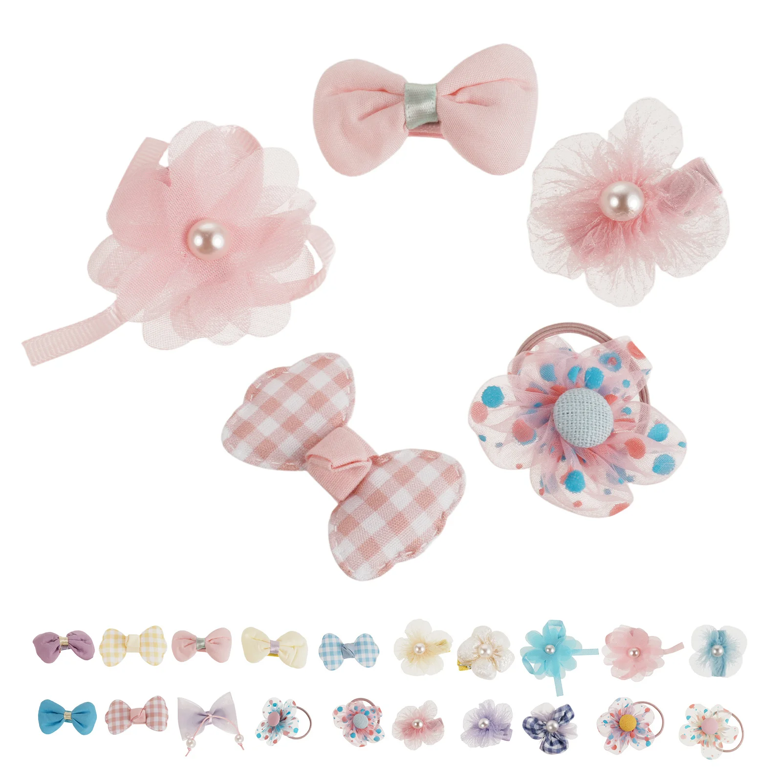 

40pcs Pet Hair Accessories Set Puppy Dog Hair Bows Clips For Small Dogs Flower Barrettes Grooming Tools Doggy Headdress Decor