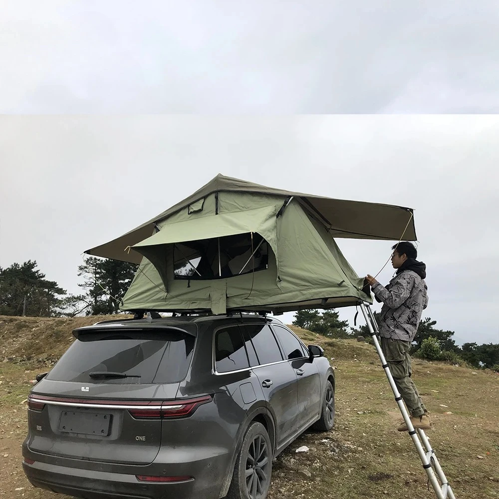 140*240*130CM UV-Resistant Soft-Top Car Tent with Aluminum Crossbars  Spacious Soft-Shell Rooftop Tent for Family Overlanding