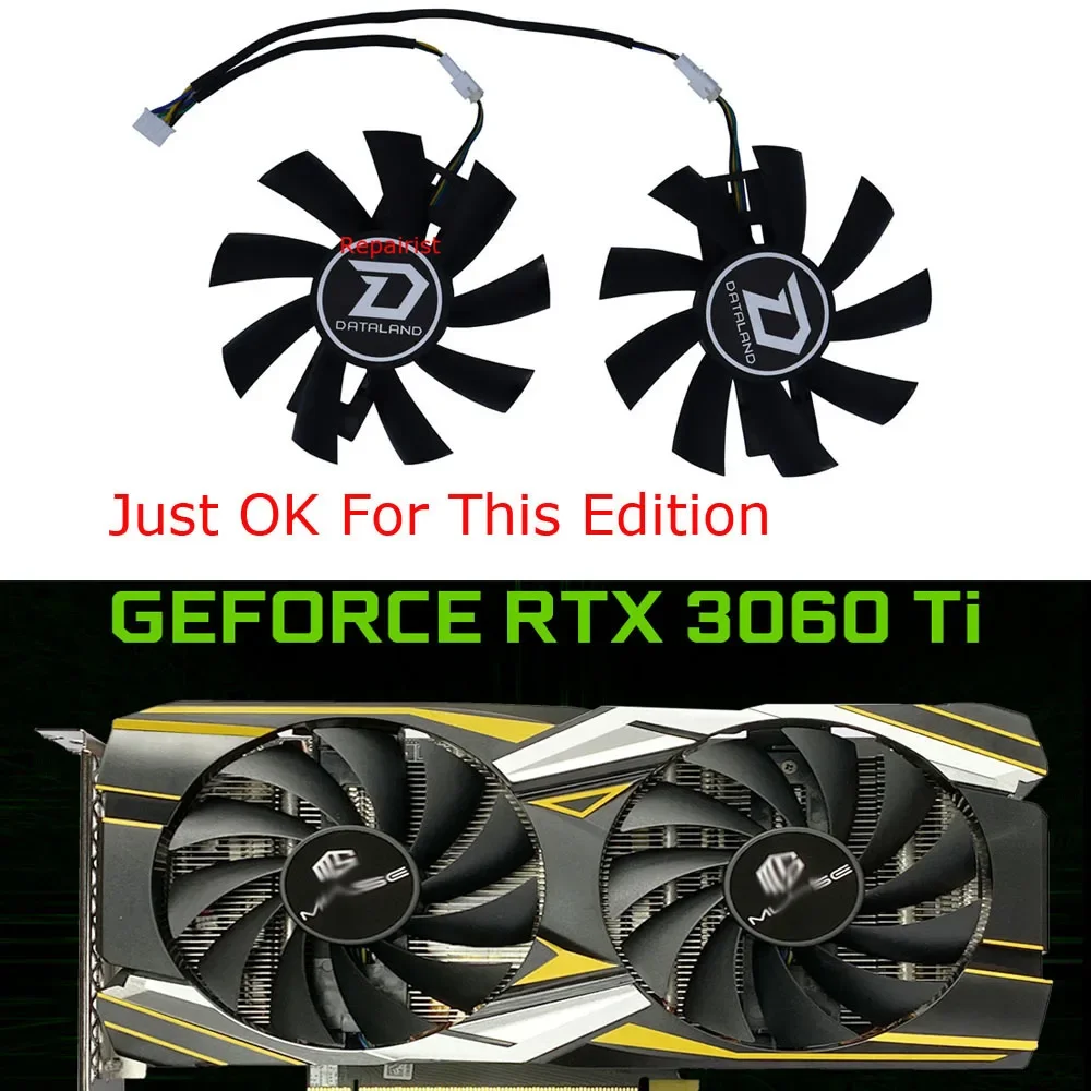 

2Pcs/Set,GA92S2H,Graphics Card Cooler Fan,For MLLSE New RTX3060Ti RTX 3060ti 8GB X-GAME,Video Cards Cooling