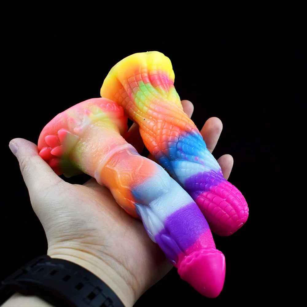 SHAZ Small Luminous Vibrator Silicone Tyrannosaurus Rex Dildo Sexy Toy For Woman Penis Massage For Adults Sex Products 18 - view 3