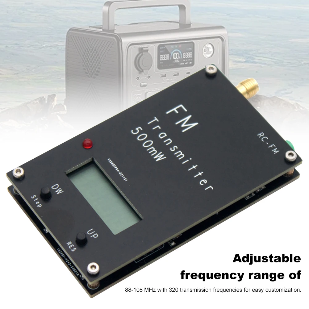 2000M 0.5W 500mW FM Transmitter Frequency LCD Display Stereo Digital 76-108MHz FOR DSP Radio Broadcast Radio Station Receiver