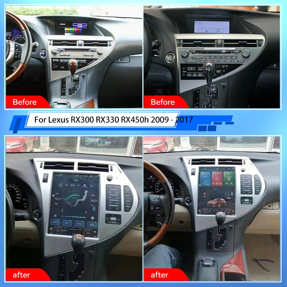 

256G Android для Tesla Style для Lexus RX300 RX330 RX450h 2009 - 2017 автомобильное радио, мультимедийный плеер, GPS-навигация, стерео головное устройство