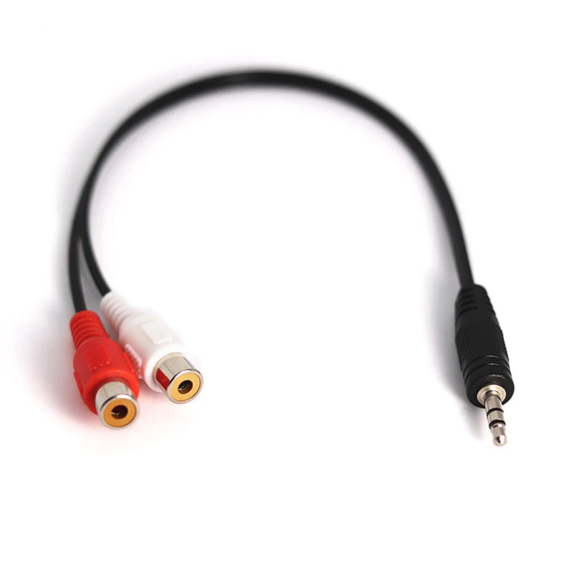 High Quality Copper 3.5mm Male Jack 3.5 Mm Aux Auxiliary Cable Cord To AV 2 RCA Female Stereo Music Audio Cable