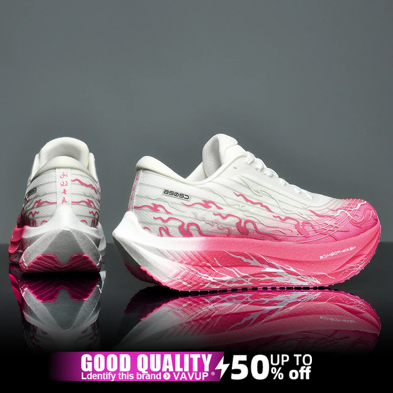 أحذية ماراثون للرجال للجري من الكربون، أحذية رياضية متخصصة قابلة للتنفس وخفيفة الوزن للنساء، أحذية رياضية مرنة مضادة للانزلاق