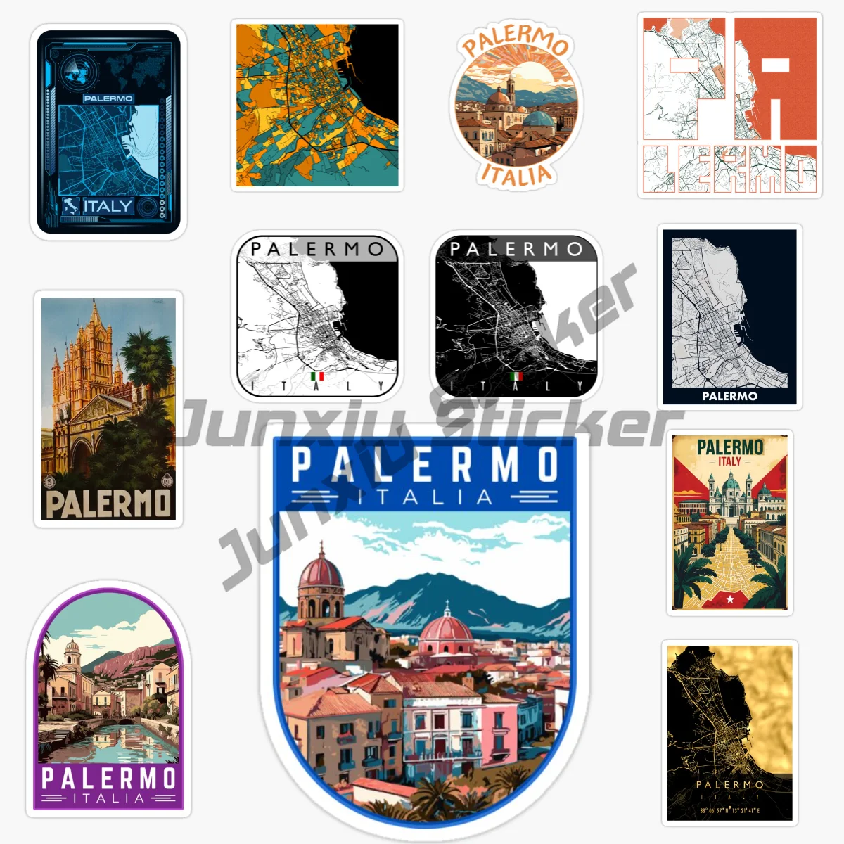 

Palermo, The Capital of The Autonomous Region of Sicily, Italy, Palermo Bay Car Sticker Helmet Camping Window Accessories Decal