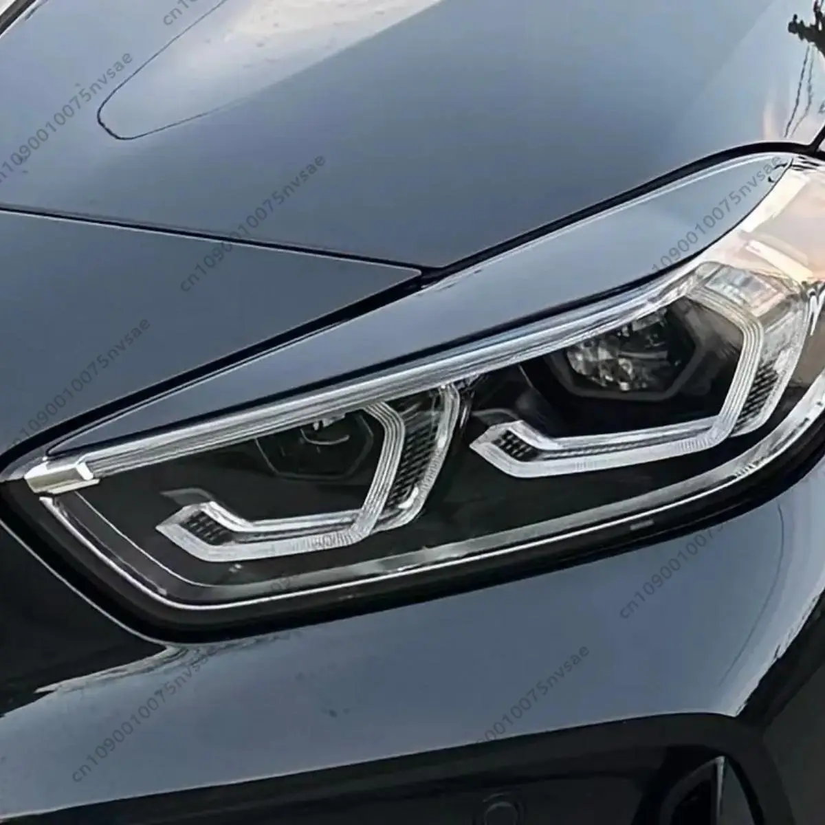 

For BMW F40 1 Series 116i 118d 118i 120i 128ti 120d M135i 2019-2024 Front Bumper Headlight Eyelid Eyebrow ABS Stickers Body Kits