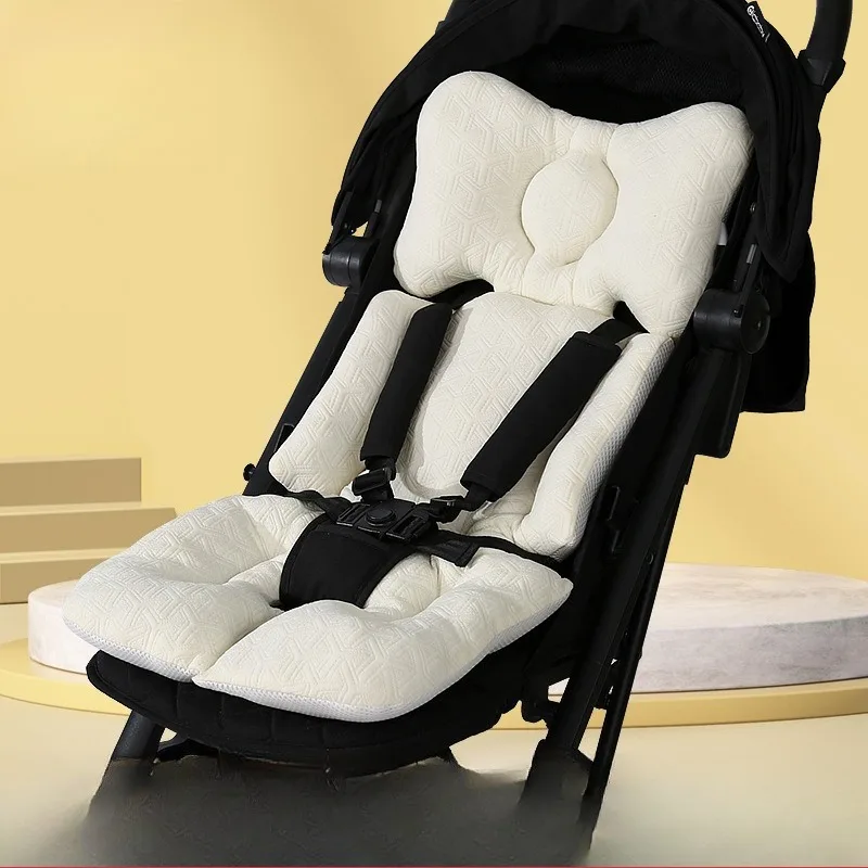 Picture 4: Embroidered Seat Pad Thickened Pure Cotton Baby Stroller Cushion for High Chair