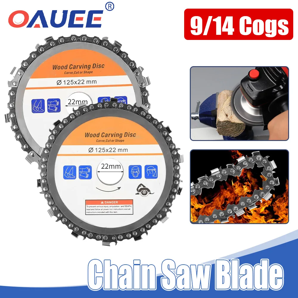 Angle Grinder Chain Saw Cutting Blade 5inch Disc Slotting Circular Saw Blade 22mm Diameter 9-12 Tooth Saw Blade Woodworking Tool