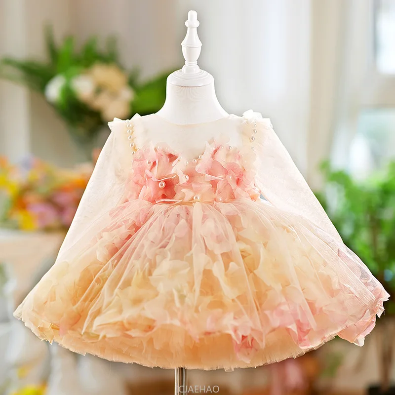 

Wed Dress 2025 New Girls Princess Dresses Children Tulle Tutu Skirt Kids Birthday Party Costumes Gown Toddler Formal Outfits