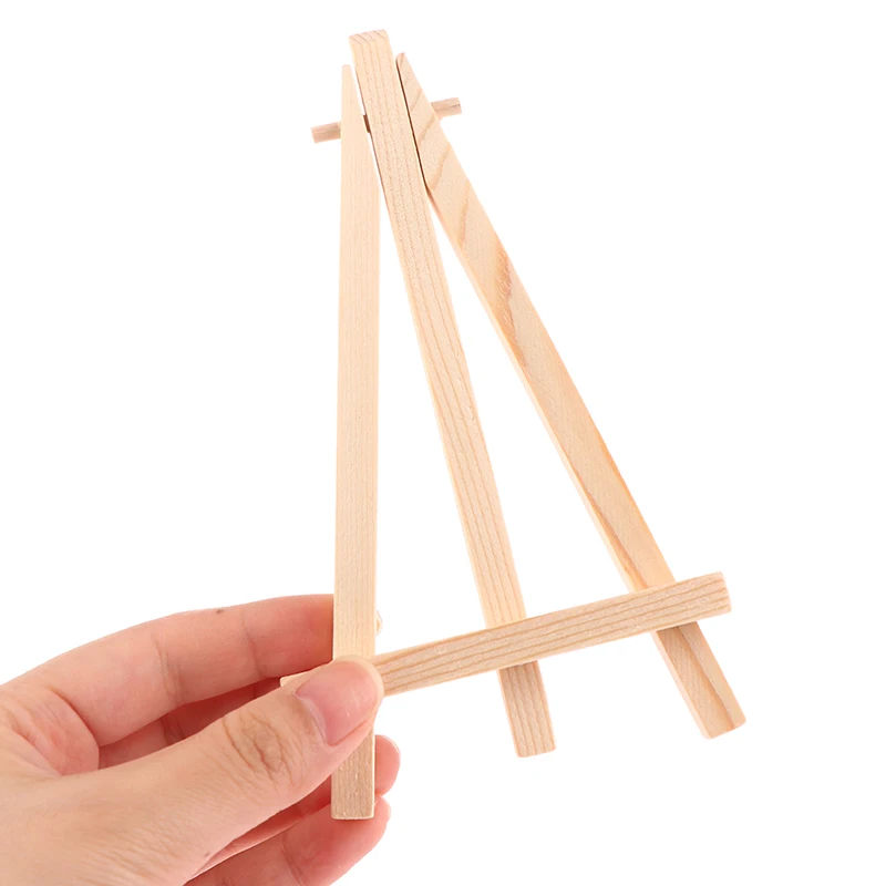 1PC 9*16cm Mini Wood Artist Tripod Painting Easel For Photo Painting Postcard Display Holder Frame Cute Desk Decor