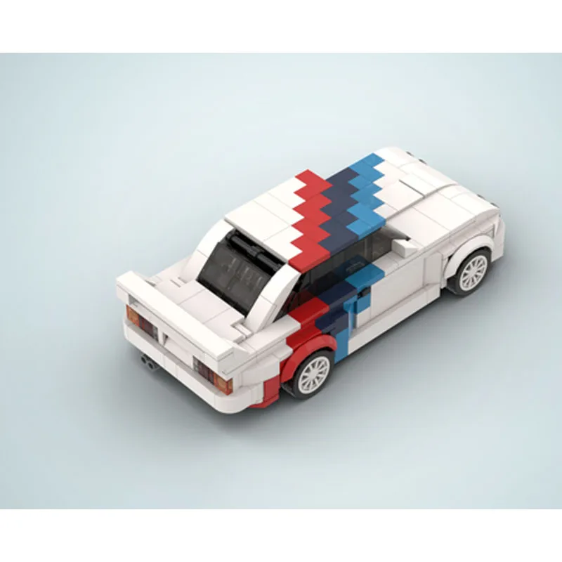 MOC-53544 white racing car splicing block model 455PCS adult and children puzzle education birthday Christmas toy gift ornaments