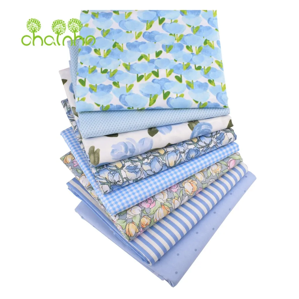 

Chainho,Printed Twill Weave Cotton Fabric,DIY Quilting Sewing Material,Handmade Textile,Patchwork Cloth,Floral Series,25C20