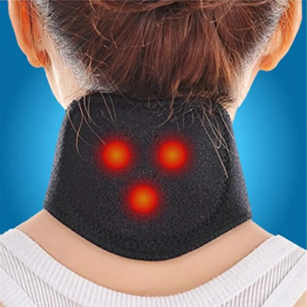 Cinturón de turmalina autocalentable para el cuello, masajeador corporal de soporte para el cuello, cuidado de la salud, 1 piezas