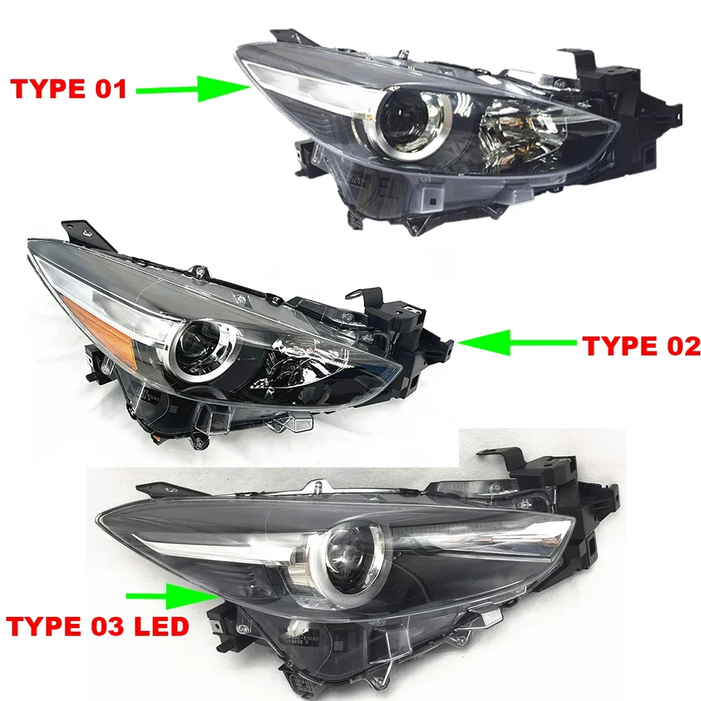 For Mazda 3 Axela 2017 2018 2019 Headlights Car Headlamp Assembly Replacement Front Lamp Whole Auto Light Assembly