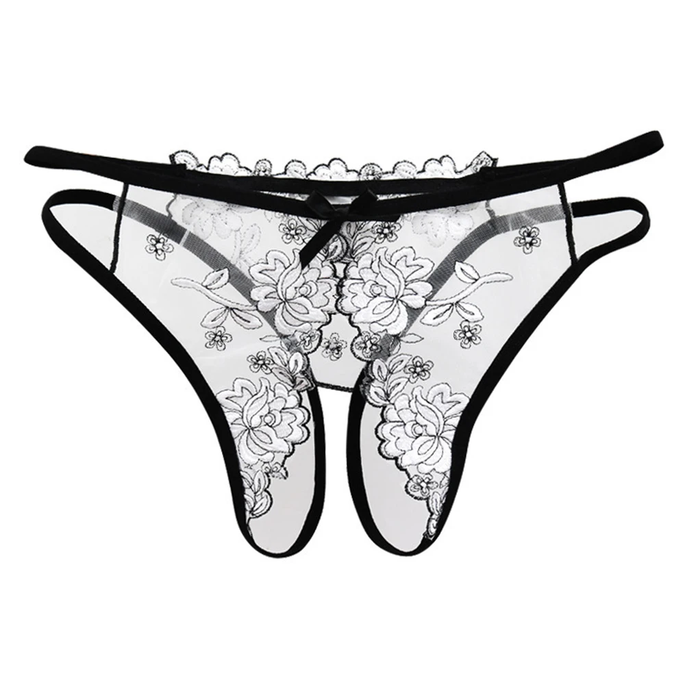 Sexy Women Secret Clothes Mesh Women's Panties Open Crotch Sexy Lingerie Woman Solid Hong G-string Briefs Crotchless Underwear