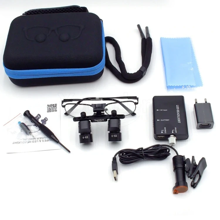 5X Loupe 48 Degree Loupe 300-600mm Interpupillary Distance Adjustable With 5W LED Headlight