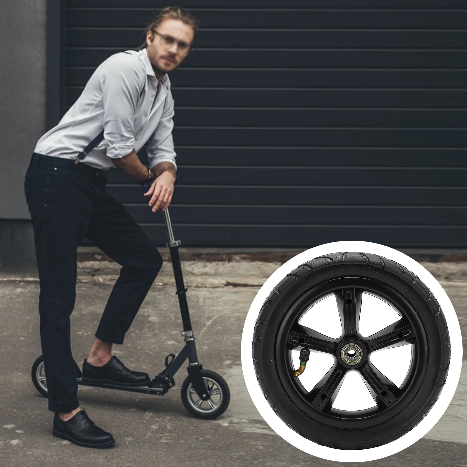 

8 Inch Scooter Wheel 200x45mm Pneumatic Wheel Inner Tube for Scooter High-Grip Scooter Tire Anti-Skid Scooter Wheel