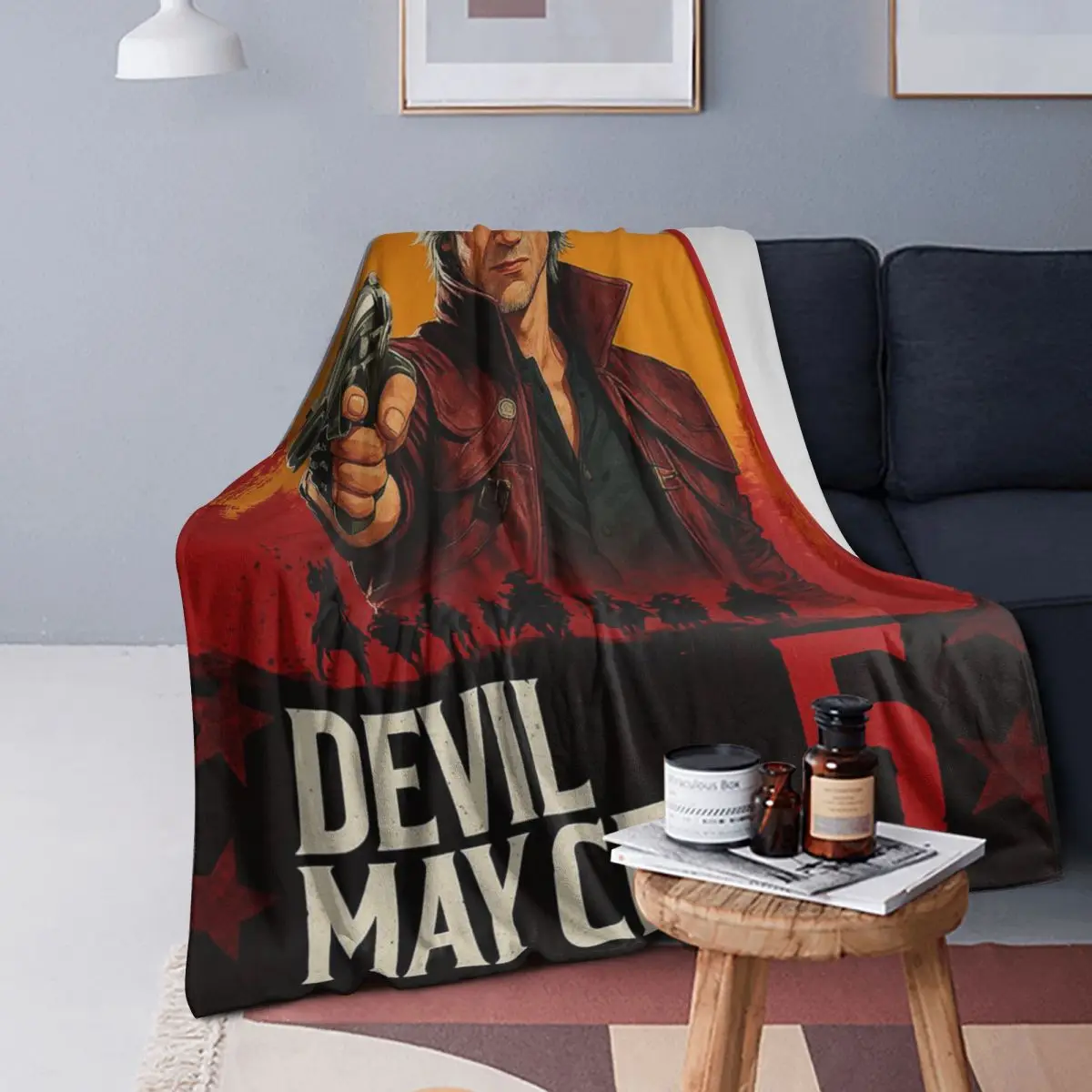 

D-Devil May Cry DMC Game Gamer Blanket Soft Warm Flannel Throw Blanket Plush for Bed Living room Picnic Travel Home Sofa