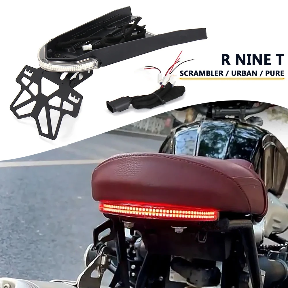 

For BMW R NINE T R NINET R9T Urban GS Scrambler Pure Brake Tail Light Turn Signals License Plate Holder Integrated LED Lamp